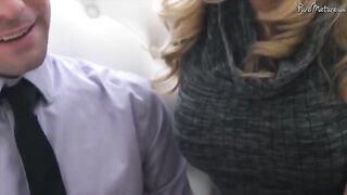 The man gently fucks the beautiful woman with a shaved pussy