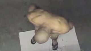 A naked man was seen on a hidden shower camera