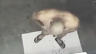A naked man was seen on a hidden shower camera