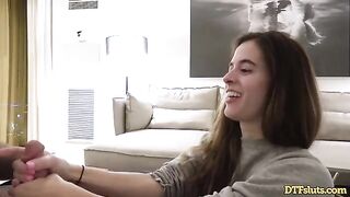 Fit slut Abbie Maley fucked hard by James Deen at home