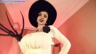 Lady Dimitrescu fucks her man slave wearing an Octokuro cosplay
