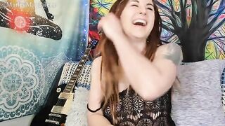 A funny hairy girl got naked and reached a squirting orgasm