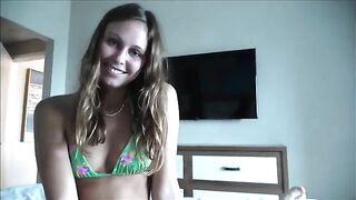 Step daughter escapes her vacation with a hot twist