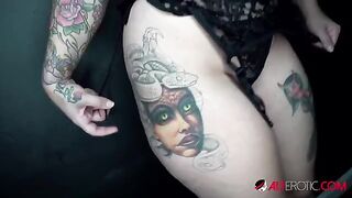 Hot tattooed girl Payton Preslee with big boobs gets creampied after hard sex