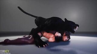 A succubus seduced the Furies and had intercourse with them in this 3D animated scene