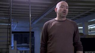A homeless person fucks with a passerby in the gateway episode