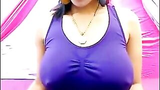 Nipples sticking out through a wet t-shirt