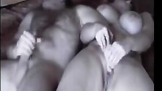 A fat woman has sex in front of a hidden camera