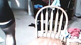 The guy gets excited when he wears women's clothing, he must see it