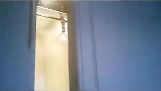 The wife ran around the apartment in thongs with the military