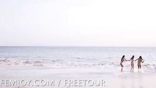 On the nudist beach, there was something to see for sunbathing lovers