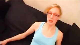Skinny French teen over 18 gets fucked on the couch