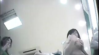 The hidden camera at the checkout captures steamy moments of chicks under their skirts