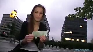 A girl is picking up guys for sex in the street for money