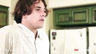 The guy is having fun with a passionate brunette married woman