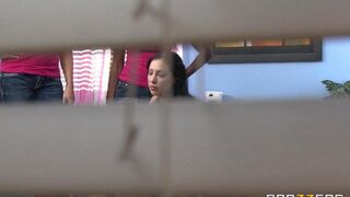 A young couple has sex right in the college dormitory