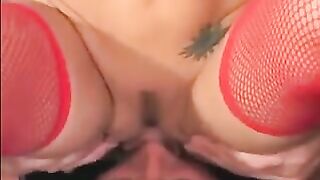 A chick in linen stockings sat on her face, showcasing passion