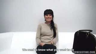 Czech casting with a young model and condom usage, quite common in the industry