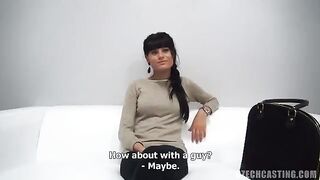 Czech casting with a young model and condom usage, quite common in the industry