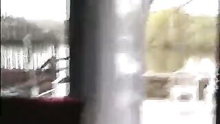Peeping under the skirt of a young girl