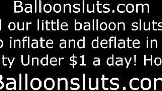 The girl was excited and caressed her boobs on the bed