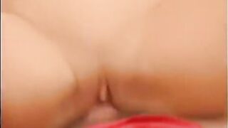 A blonde girl is fucking like a slut, and she loves it