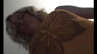 First creamy for the young blonde teen Ellie Louise