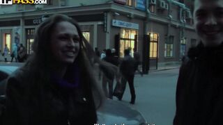 A real pick-up in Russian with a hot chick who loves to suck dick