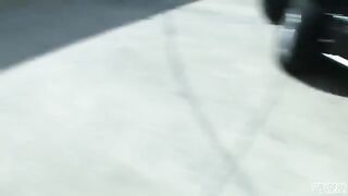 Blonde in heat, sexy Blair Summers getting banged on the parking lot