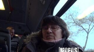 A girl was fucking with a stranger on the bus and she loved it