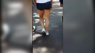 A girl with a beautiful ass invited someone special to her room