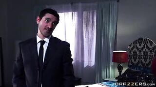 A man hard fucked a beautiful whore, who gave an amazing blowjob with her fake tits