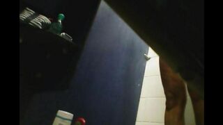 There is a hidden camera in the shower and it films a girl