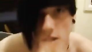 The guy is passionate about swallowing sperm, and his friends love to satisfy him