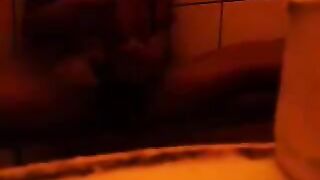 The girl washed in the shower and then caressed herself with pleasure