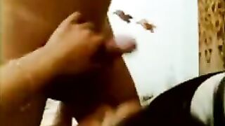 Asian guy gets fucked hard in the hotel room by a brunette