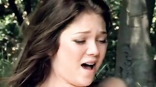 A couple of lesbians have fun during a picnic in the park