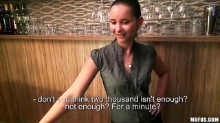 A pretty girl is fucking with her boss in the bar