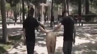 A group sex session was organized and filmed publicly