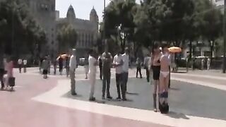 A group sex session was organized and filmed publicly