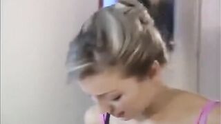 Babe fucked by two guys for listening to their conversation