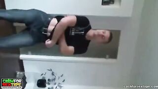 A hot chick has sex at home, hidden camera capturing it all