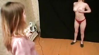 Games and lesbian sex with beautiful Russian girls - that's how they diversify their intimate life