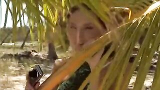 A couple has sex on the beach and gets very much pleasure