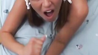 Standing doggy fuck skinny teen with a smooth basket
