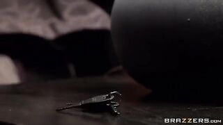 The guy tied up the girl and fucked her on the bed