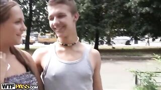 Two pretty girls were licked by a guy in an intimate act