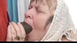 The black man with the big cock fucks her grandma