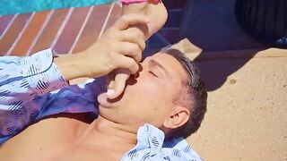 Kiss the ass before inserting your cock, good boy!