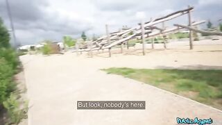 A hot brunette Italian has sex and her pussy is not so loose